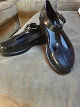 Melissa Black Chunky Jelly Mary Jane Shoes Size 8 US - Vegan - $44.55