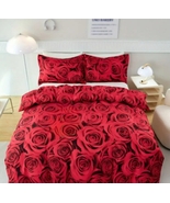 Red Roses Duvet cover single With 2 Pillows - $48.45 CAD