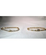 Sterling Silver Gold Vermeil Diamond Gemstone Bracelets - Lot of 2 - K1121 - £43.47 GBP