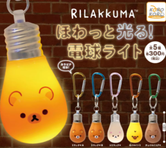 rilakkuma light bulb keychain carabiner keyring gashapon capsule toy - £16.23 GBP