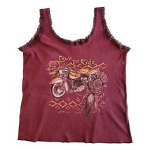 Live To Ride Women LG Sleeveless Tank Top 1997 Sturgis Rally Motorcycle ... - £24.45 GBP