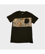 Westy Black T-shirt- small cheetah camouflag Stripe with Black Pocket - £6.30 GBP