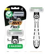 BIC Flex5 Sensitive Razors 2 disposable razors 5 blades - $43.44