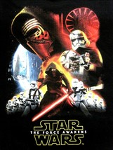 DISNEY STORE T Shirt Star Wars The Force Awakens sz XL cotton black adult 25 p2p - £10.27 GBP