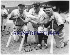 Babe Ruth And Ty Cobb Autographed 8x10 Rp Photo Legendary Baseball Players - £13.66 GBP