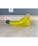 Art Glass Yellow And Green Trumpet Flower Scone - €13,70 EUR