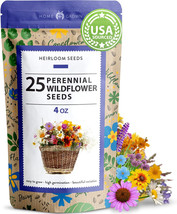 120000+ Wildflower Seeds Bulk: (4Oz) Perennial Wild Flower Seeds For Pla... - $54.93