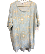 Lularoe Irma 3XL Light Green Geometric Womens Shirt Top Blouse NEW - €8,53 EUR