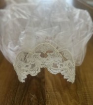 Bridal Veil Beautiful White Mid-Length Lace Bridal Wedding With Appliqué... - £23.53 GBP
