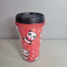 Panda Themed Sippy Cup 8 oz BPA Free Dishwasher Safe Red 5 in Tall Pop O... - £5.39 GBP