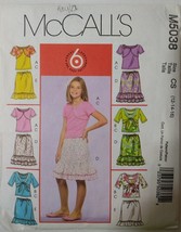 McCall&#39;s 5038 Size 12 14 16 Girls&#39; Shrugs Tank Top Skirts - $12.86