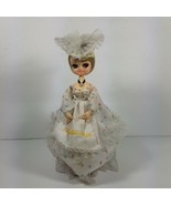 Miss Wisconsin Bradley Big Eye Doll Souvenir Floral Dress Hat Vintage wi... - £16.60 GBP