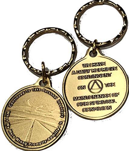Step 10 Personal Inventory Road Daily Reprieve AA Keychain