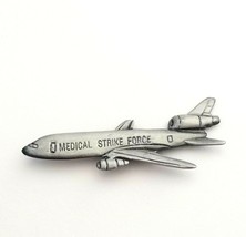 VTG Medical Strike Force Silver Tone DC-10 Aircraft Lapel Pin Tie Tack Aviation - £7.93 GBP