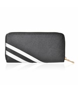 Black and White Faux Leather Wallet (7.5x1x4 in)  New!!   #PW289 - $118.30 MXN