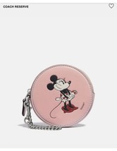 Coach 89833 Round Coin Case Minnie Pink Chain Strap NWT - $64.34