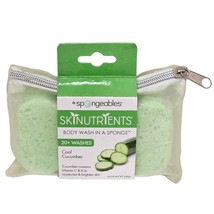 Spongeables Skinutrients Moisturizing Body Wash in a Sponge - Cool Cucumber - £6.88 GBP