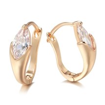 New Luxury Natural Zircon Earrings for Women Vintage Bride Wedding Earrings 585  - £7.23 GBP