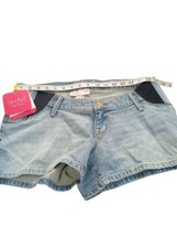 Isabel Maternity Jean Shorts Size 4 Women New Side Elastic Midi Short - $15.83