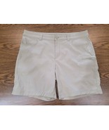 Eddie Bauer Rainier Hiking Shorts Women’s Size 16 Fitted Mid Rise Tan 7&quot;... - $450.46 MXN