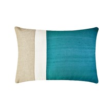 Turquoise Silk Essence - Turquoise Silk Lumbar Pillow Cover - £20.68 GBP+