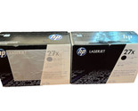 SET OF 2 GENUINE HP 27X BLACK C4127X PRINTER TONER CARTRIDGE 4000 4050 C... - £48.53 GBP