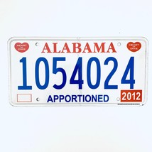 2012 United States Alabama Base Apportioned License Plate 1054024 - $14.92 CAD