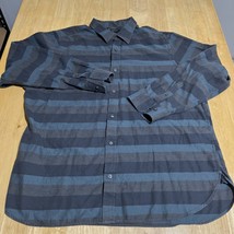 Banana Republic Shirt (Men&#39;s ) XXL SLIM FIT Striped Button Down Greens - $420.57 MXN