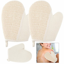 2 Exfoliating Bath Body Glove Spa Sponge Loofah Loofa Sisal Mitt Scrubber Shower - £15.72 GBP