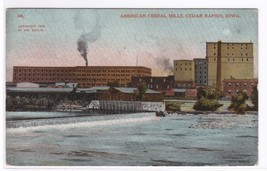 American Cereal Mills Cedar Rapids Iowa 1912 postcard - £3.52 GBP