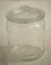 Classic Style Little Clear Canister Jar w Glass Lid Kitchen Home Glassware - £11.84 GBP