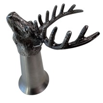 Jagermeister 12 Point Pewter Stainless Buck Head Deer Shot Glass Barware... - $25.31
