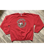 Christmas Sweatshirt Santa Holidays In The Northwest Size XL Red Party G... - £7.67 GBP