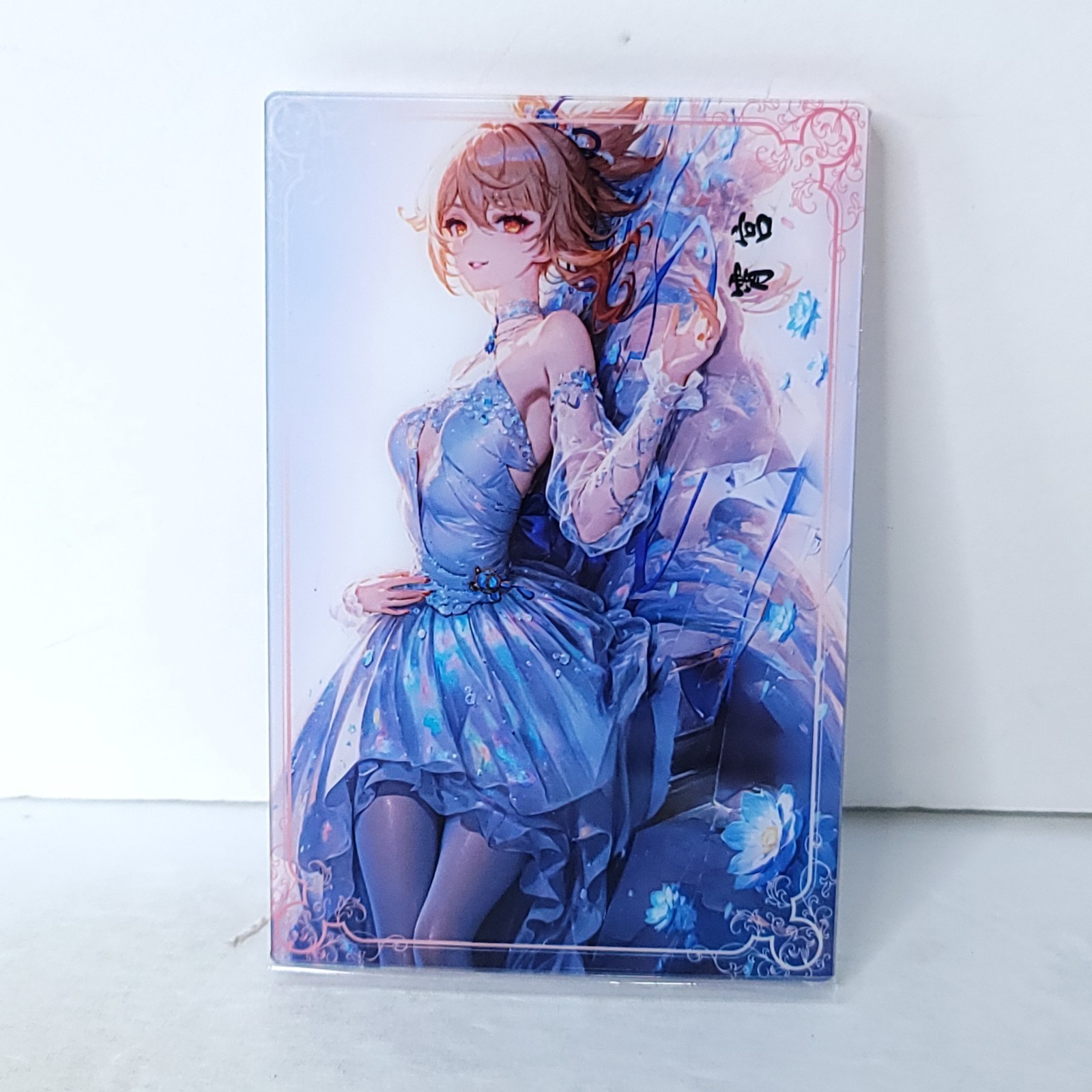 Yoimiya Evening Gown Anime Waifu Thick Acrylic Trading Card 4.5in x 3in - $19.79