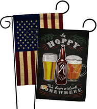 Hoopy Beer O&#39;clock - Impressions Decorative USA Vintage - Applique Garden Flags  - £24.75 GBP