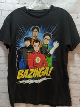 The Big Bang Theory Men&#39;s t-shirt in Super hero costumes M Medium READ FLAW - $10.39