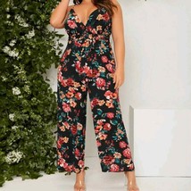 SHEIN Plus Floral Print Belted Cami Jumpsuit sz 2xl NWOT - £16.24 GBP