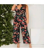 SHEIN Plus Floral Print Belted Cami Jumpsuit sz 2xl NWOT - £16.41 GBP