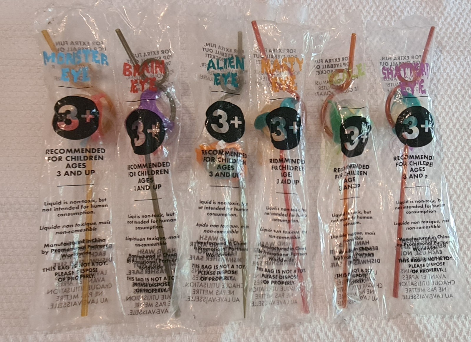 Lot Of 6 Vintage 1997 Taco Bell Monster Eye Straws - $48.99