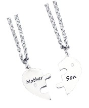 VALAFO Mom and Son Necklace Gifts for Women Mothers Child - $39.83
