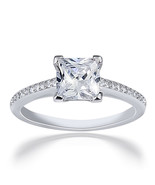 1.25 CT Princess Cut CZ Bridal Engagement RING 100% Genuine Silver Size ... - £32.88 GBP