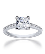 1.25 CT Princess Cut CZ Bridal Engagement RING 100% Genuine Silver Size ... - £47.14 GBP