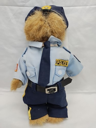 Vintage Six Flags Bear Police Officer Stuffed Animal Plush With Tag - $29.69