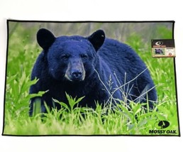 Mossy Oak Rug 23x36&quot; Black Bear Nonslip Lightweight Pet Friendly Washable - £29.16 GBP