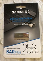 SAMSUNG BAR Plus 256GB - 400MB/s USB 3.1 Flash Drive Silver (MUF-256BE3/AM) - $34.99