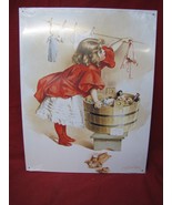 Retro Styled Ivory Soap Girl Washing Decorative Metal Tin Sign Made in t... - £19.46 GBP