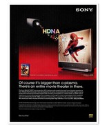 Sony BRAVIA SXRD HDTV Spider-Man 3 Movie 2007 Full-Page Print Magazine Ad - £7.74 GBP