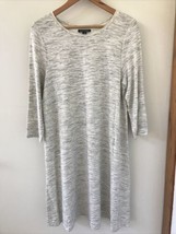 Hilary Radley Heather Gray Rayon Quick Dry Travel Jersey Knit Shirt Dres... - £23.69 GBP
