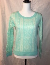 The Classic Sweater W/Stylish Sleeves, Size Small, Acrylic, Green - £23.97 GBP