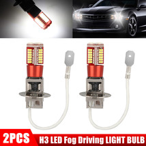 2x H3 Super Bright 57 LED Fog Driving DRL Light Bulbs Conversion Kit 600... - £13.29 GBP